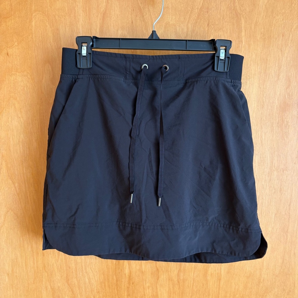 Athleta Soho Skort Women 4 Black Drawstring Active Hiking Golf Mini Skirt